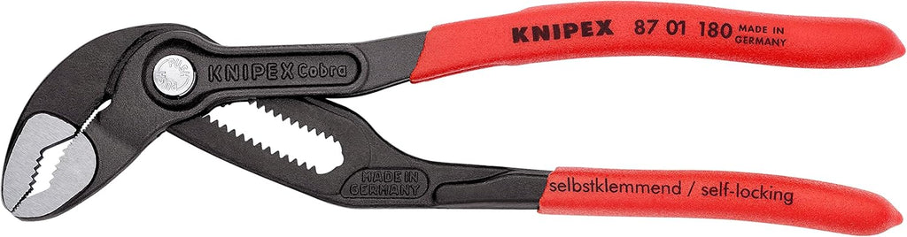 KNIPEX Tools Cobra Water Pump Pliers, 7 1/4 inch, red