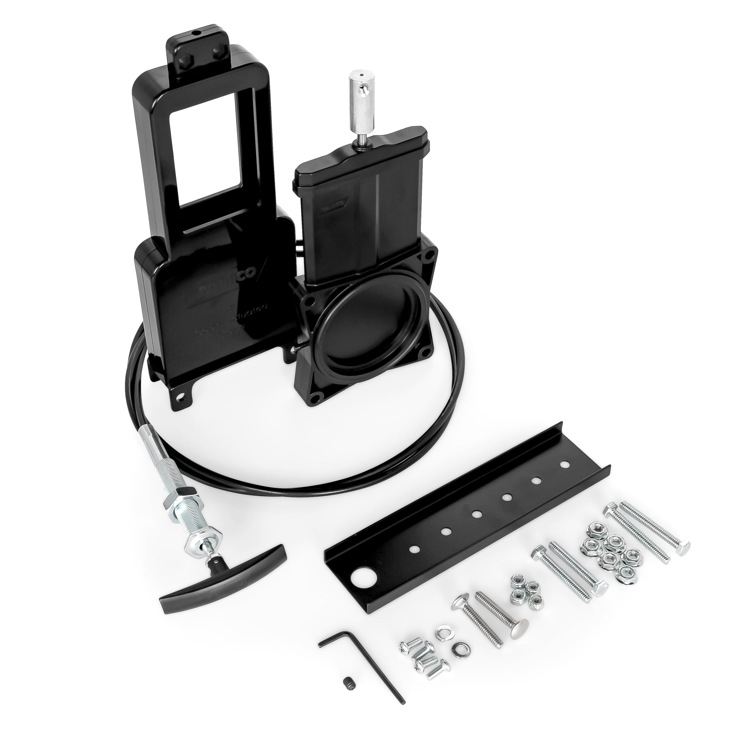 Camco RV Sanitation System 3" Waste Valve with 72" Cable Extension Kit for Sidewall or Control Access Compartment Mount Installation