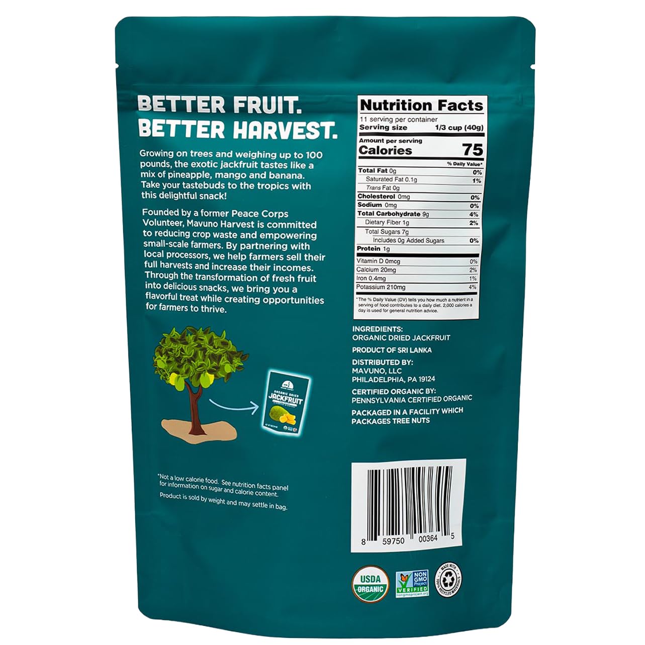 Mavuno Harvest Organic Dried Fruit Variety Pack | Dried Mango, Papaya, Pineapple, Banana, Jackfruit, & Tropical Mix | Healthy, Vegan, No Sugar Added, Non GMO Snacks for Kids & Adults | 2 Ounce, 6 Pack