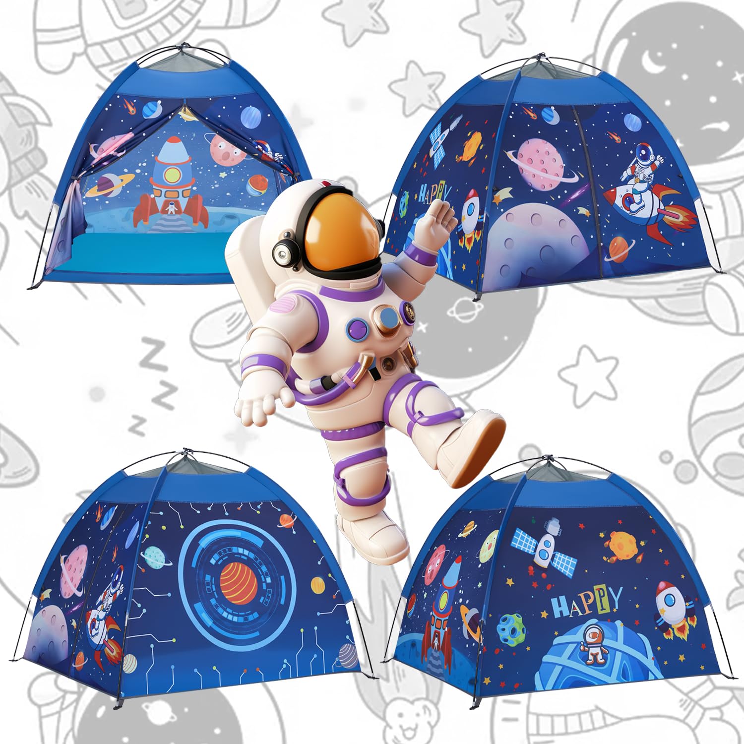 Mnagant Kids' Alpaca Tent - Fun Pop-Up Playhouse for Boys and Girls - Easy Setup, Indoor/Outdoor Adventure Tent - 47" x 47" x 43"