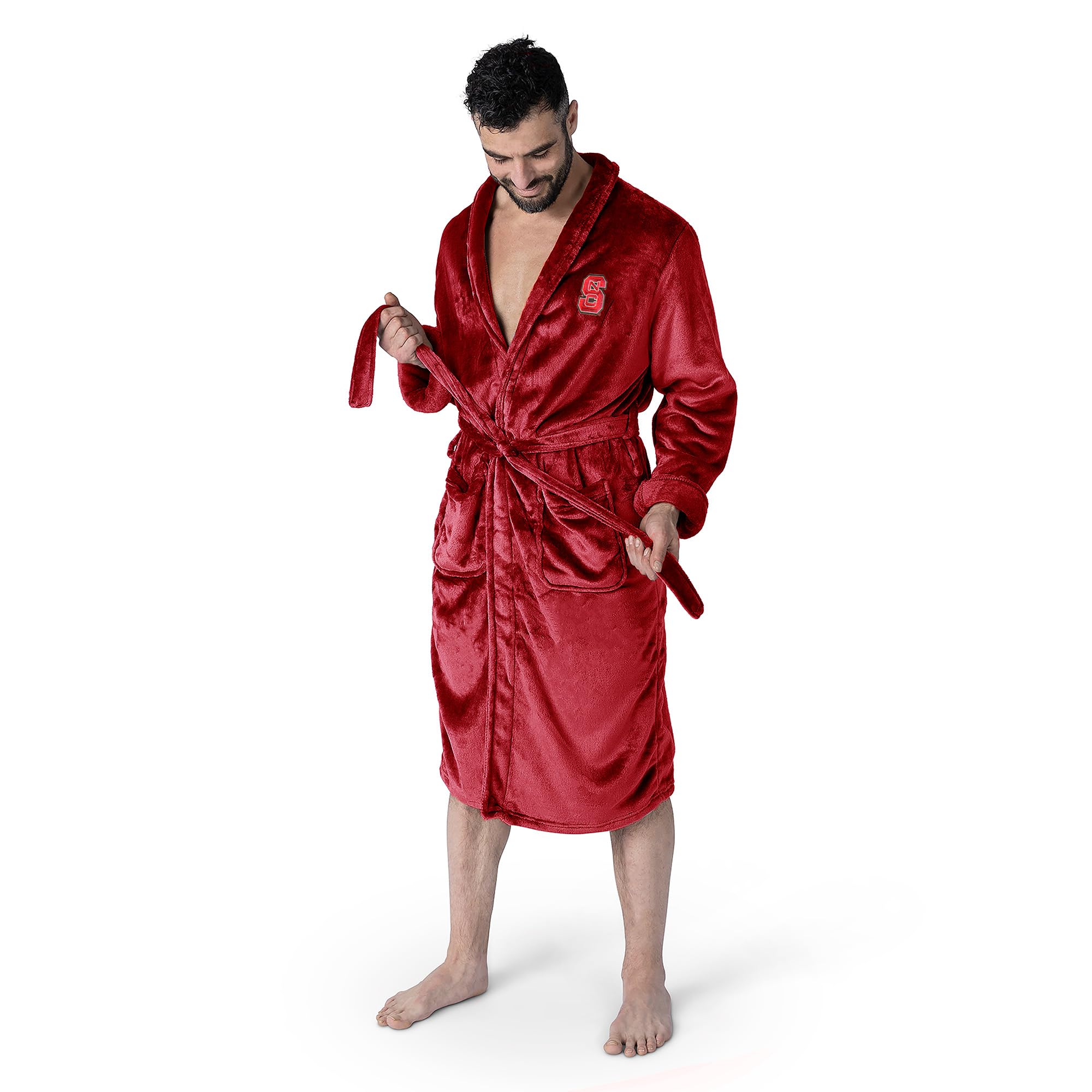 Northwest NCAA Adult Unisex Silk Touch Bathrobe, Officially Licensed Loungewear, Soft Plush Polyester