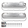 Upgrade Aluminum Engine Valve Covers Compatible with 1999-2008 Cadillac Escalade Chevy Silverado, Suburban Tahoe Trailblazer GMC Sierra Yukon Replaces Parts 12570427 12582224
