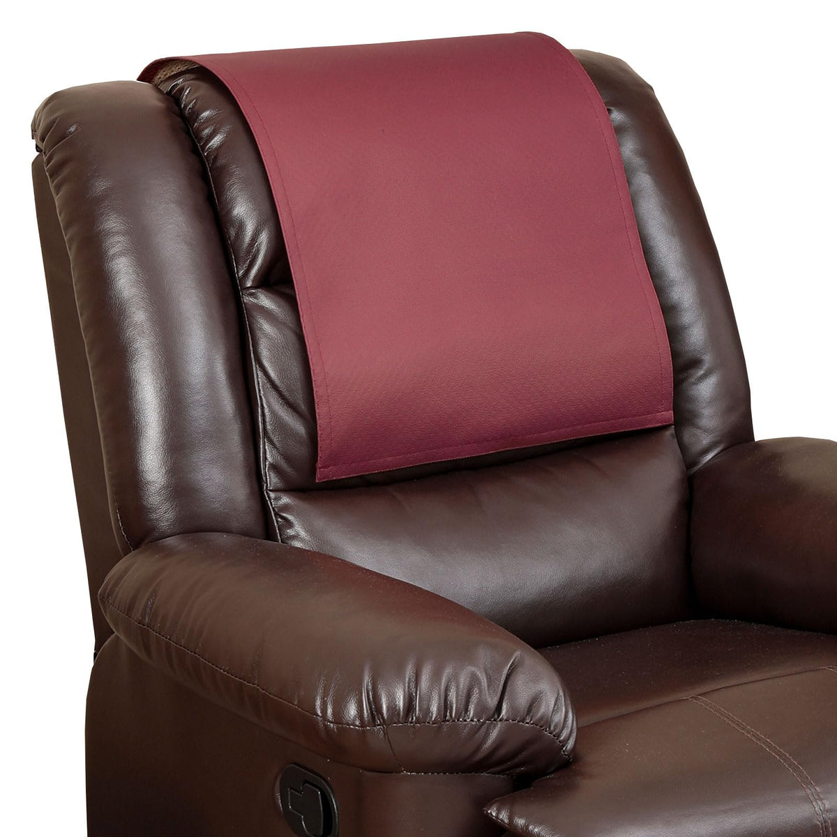 Non Slip Recliner Headrest Protector Washable Faux Leather Headrest Covers for Recliner Chair Waterproof Couch Head Rest Covers for Sofa,Furniture,Office Chair,Theater Seat (Beige)