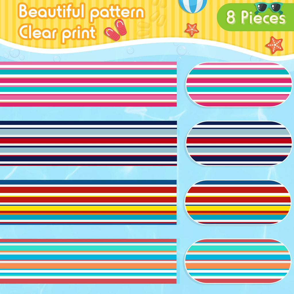 Boao 4 Pack Towel Bands for Beach Chair, Pool & Cruise Essentials, Elastic and Windproof, Towel Chair Clips Lounge Strap Holder, Cruise Ship Accessories (American Flag)