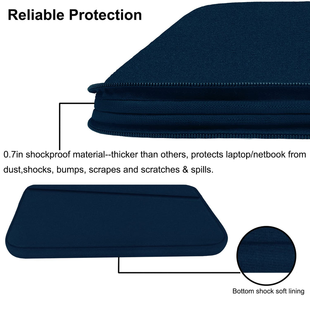 Laptop Sleeve Case 13.3 Inch, Durable 14 Inch Laptop Case Computer Carrying Bag Protective Cover Compatible with 13 14 inch MacBook Pro, MacBook Air, Dell, HP, Lenovo, Notebook, Computer, Black