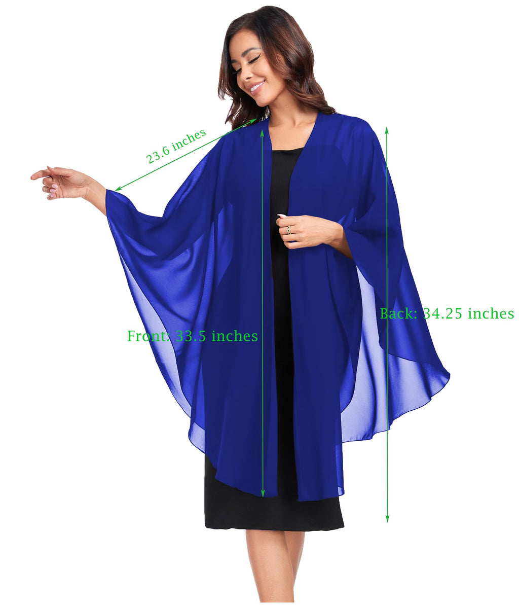 TONGFANTFL Shawls Wraps for Evening Wedding Party Chiffon Scarf Soft Bridal Wraps Wedding Guest Shawl Coverage