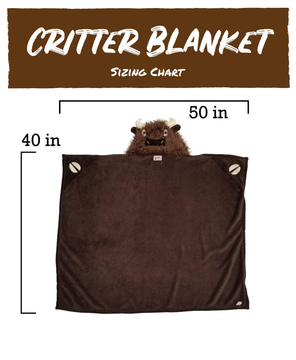 Lazy One Wearable Hooded Blanket for Kids, Animal Hooded Blanket (Bigfoot)