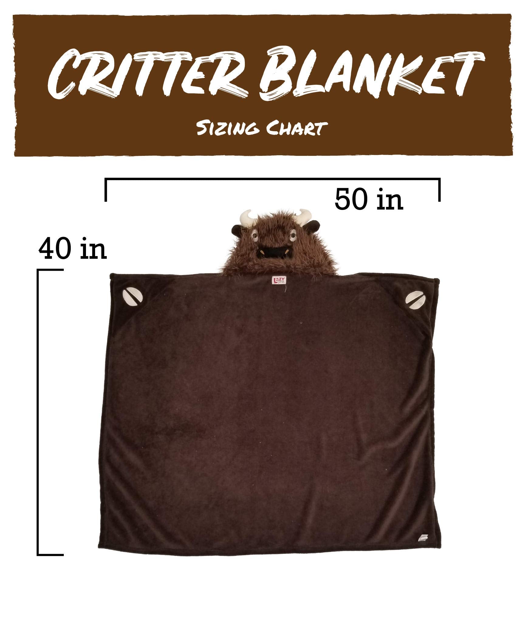 Lazy One Wearable Hooded Blanket for Kids, Animal Hooded Blanket (Bigfoot)
