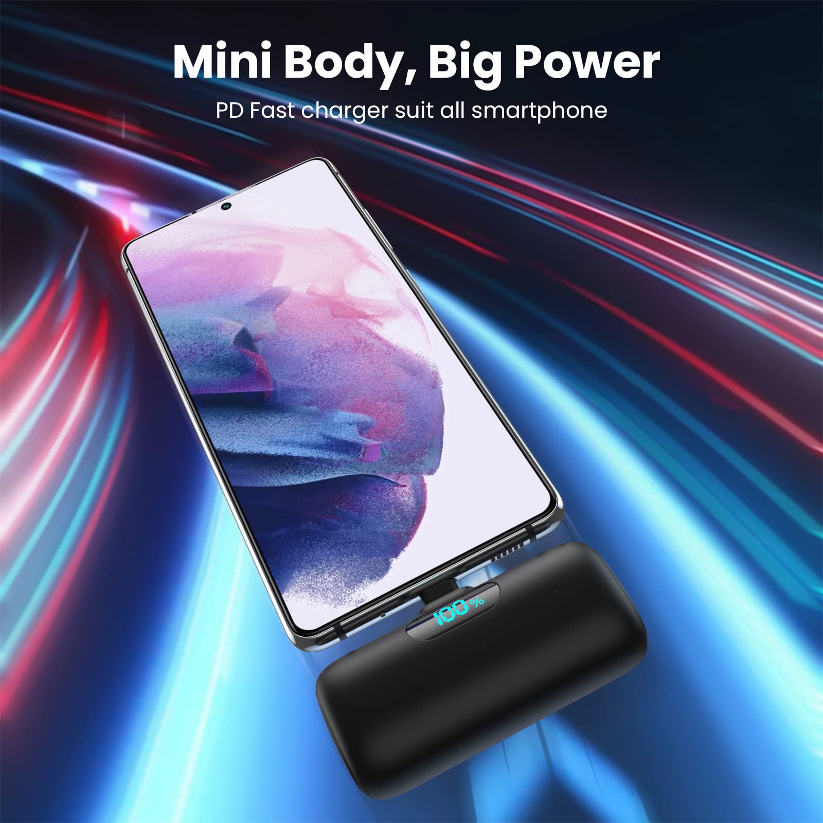 [2-Pack]Portable Charger for iPhone 17/16/15,Mini Power Bank 5000mAh PD USB C Portable Phone Charger,Travel Essential Battery Pack for iPhone 17/17 Air/16/16 pro/15/15 pro Max/Android/Samsung/Moto/LG