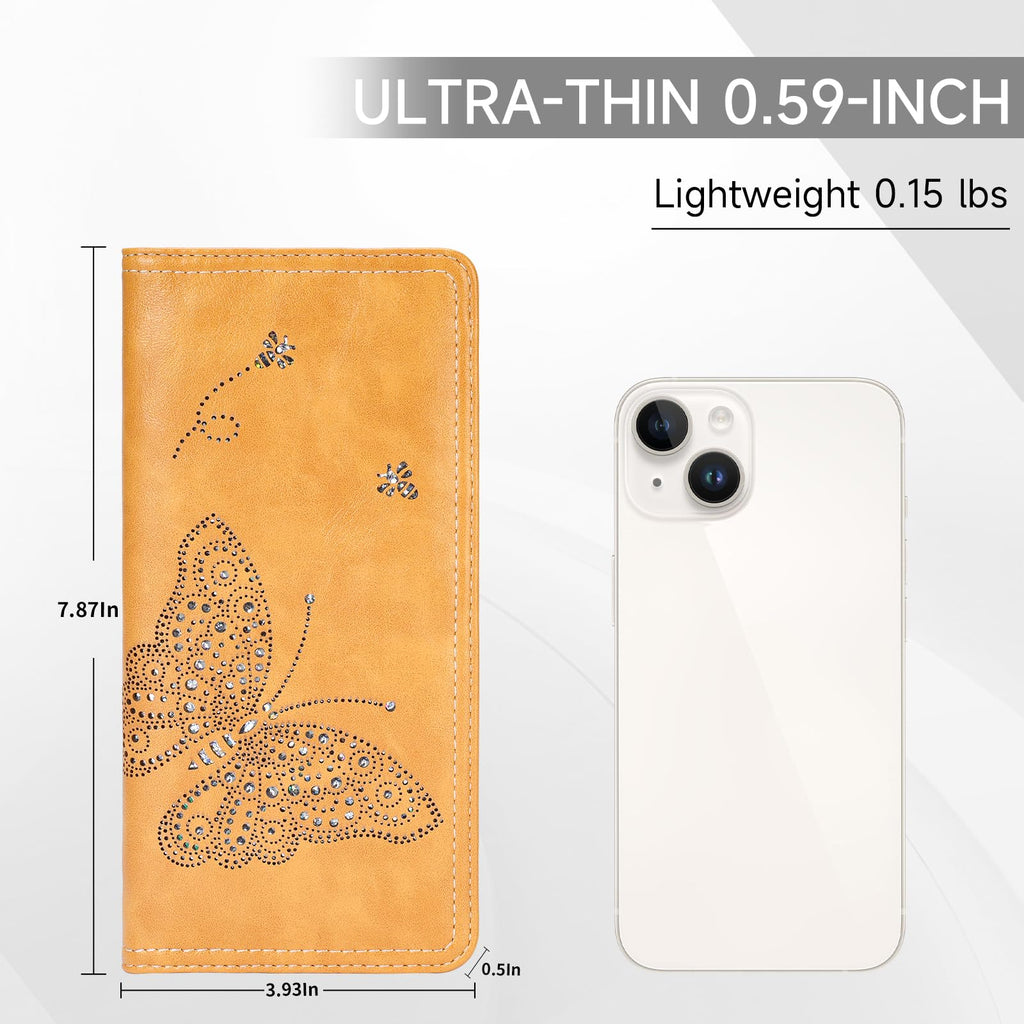 KITEVIUN RFID Wallet Women Ultra Slim Thin Womens Wallet Compact Clutch Long Ladies Wallet for Women WHITE
