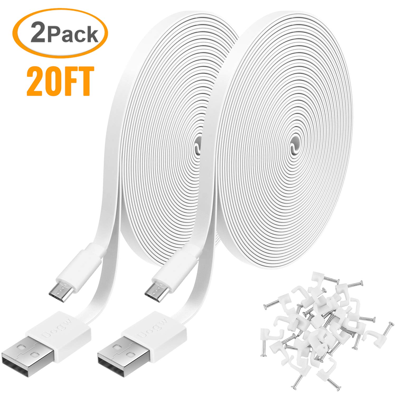 2 Pack 10FT Power Extension Cable Compatible with Wyze Cam v4/v3/OG,Wyze Cam Pan v3/v4,Blink,eufy,NestCam Indoor,Amazon Cloud Camera,USB A to USB C (Black)
