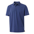 Rouen Mens Polo Shirts Short Sleeve Dry Fit Performance Moisture Wicking Causal Striped Polo Collared Golf Shirts for Men