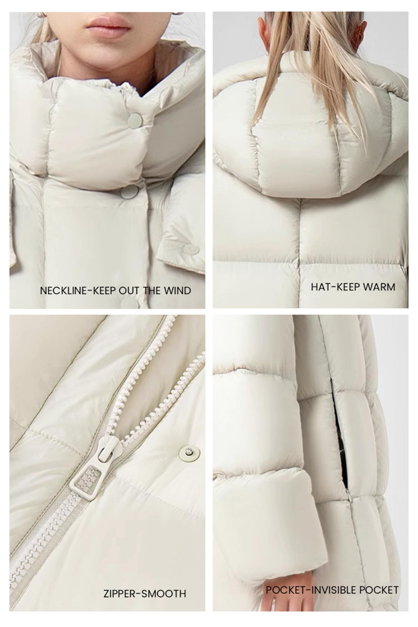 PRETTYGARDEN Women's Winter Long Puffer Coats Hooded Zip Up Casual Thickened Down Jackets Trendy Warm Clothes Outerwear