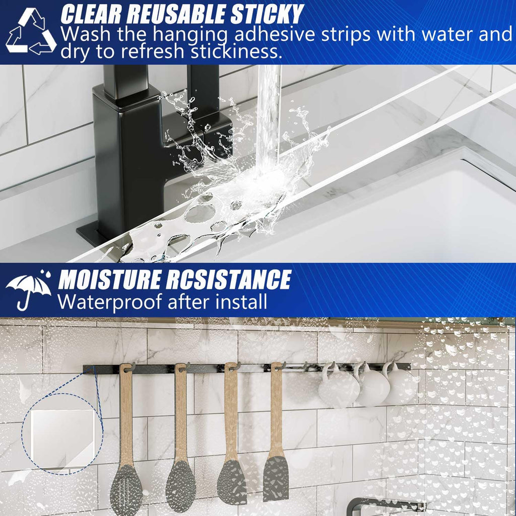 ZMUAXUAN Strong Nano Double Sided Tape Heavy Duty Mounting,Clear Removable Wall Sticky Adhesive Strips,Reusable Thick Gel Grip for Hanging Picture,Poster,Carpet,Photo