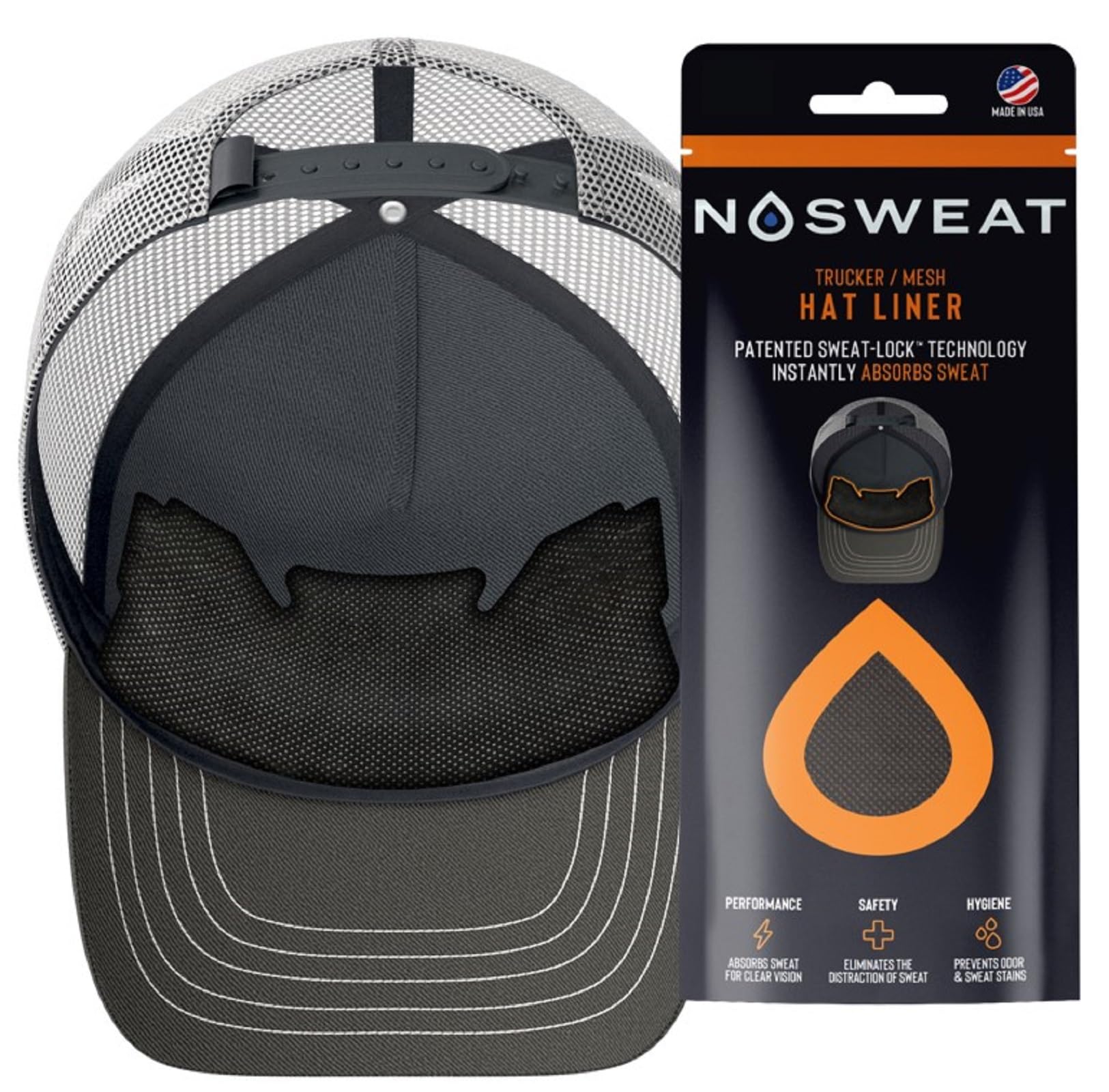 Trucker Hat Sweat Liner & Mesh Hat Sweat Guard Bands | Prevents Odor & Stains | Made in The USA - 3 | 6 | 12 | 25 Pack