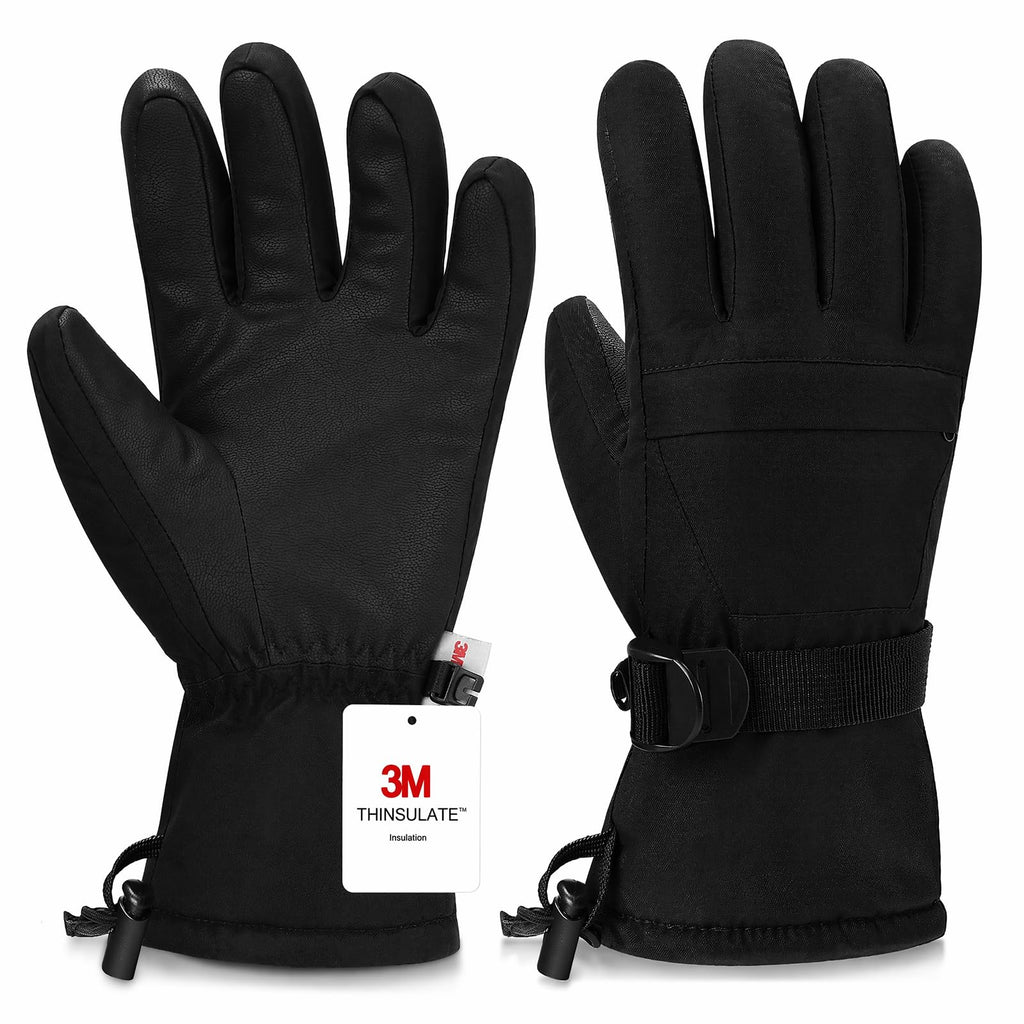 Ski Gloves,Snow Gloves Waterproof Winter Warm Cold Weather Touchscreen Gloves for Parent& Child Kids Skiing,Snowboarding