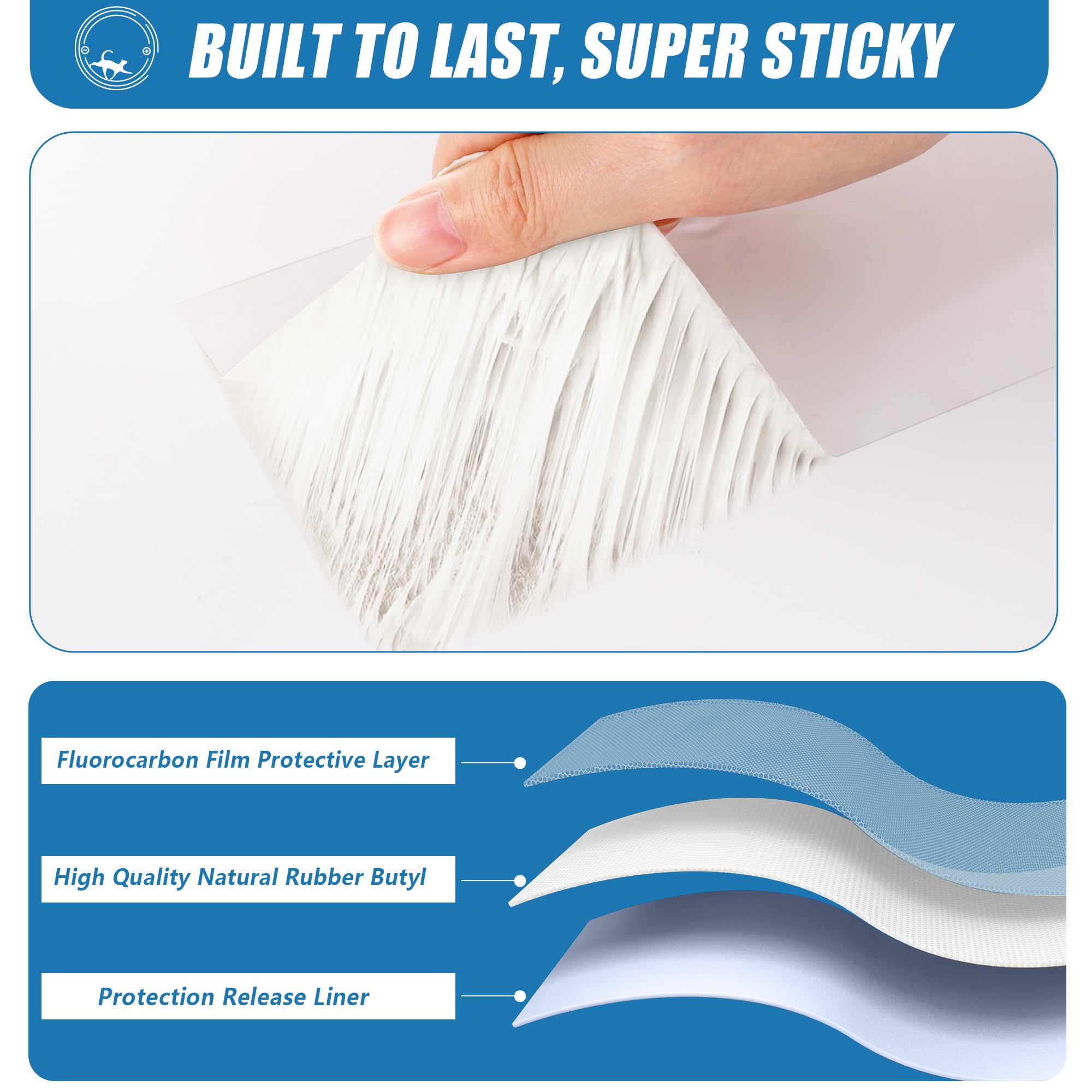RV Roof Sealant Tape, 2 Inch X 50 Feet RV Repair Seal Tape for Camper Trailer Boat Seam Leaks Roofing, UV Resistant & Weatherproof, White