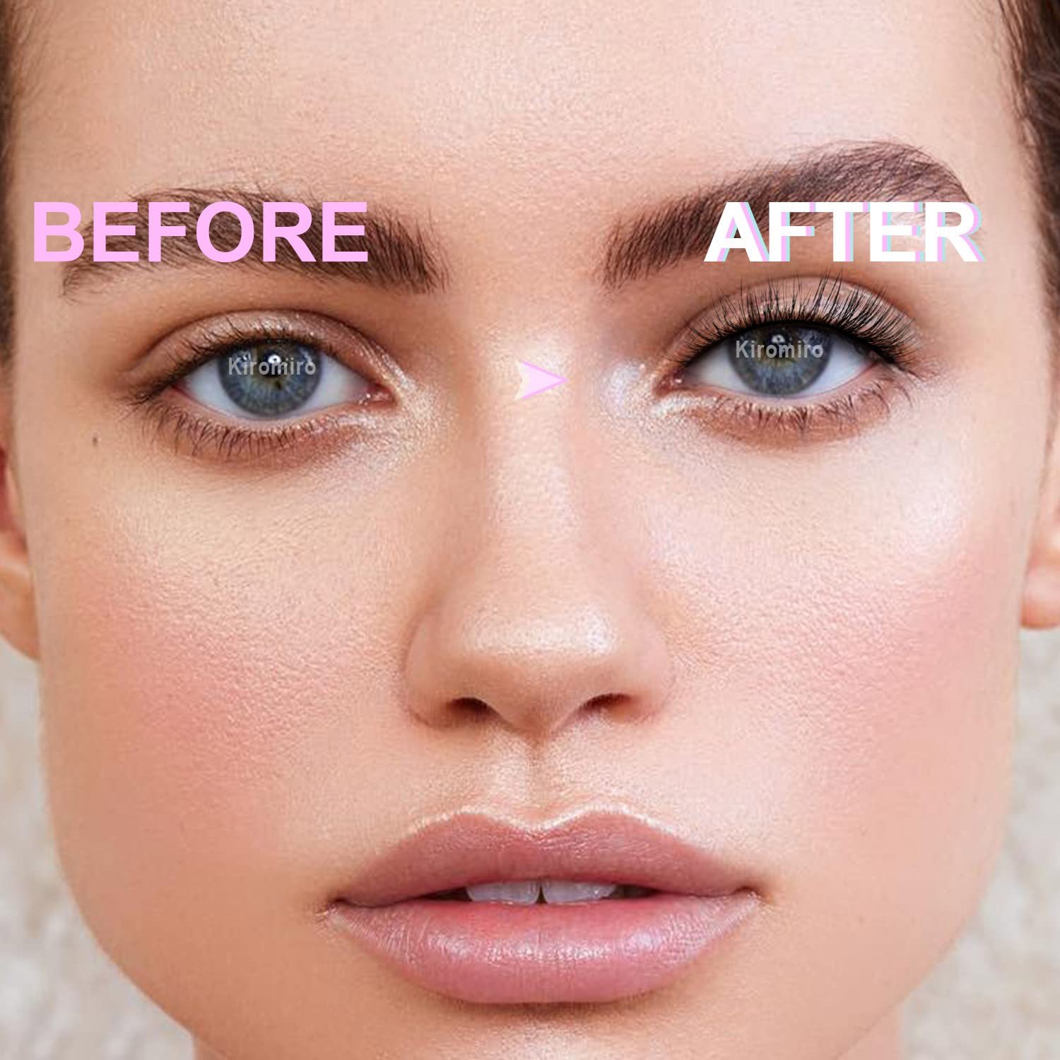 False Lashes Natural Look Wispy Eyelashes Manga Korean Spiky 16mm Short Faux Mink Eyelashes Cat Eye Natural Fake Eyelashes Strip Lashes Pack 14 Pairs