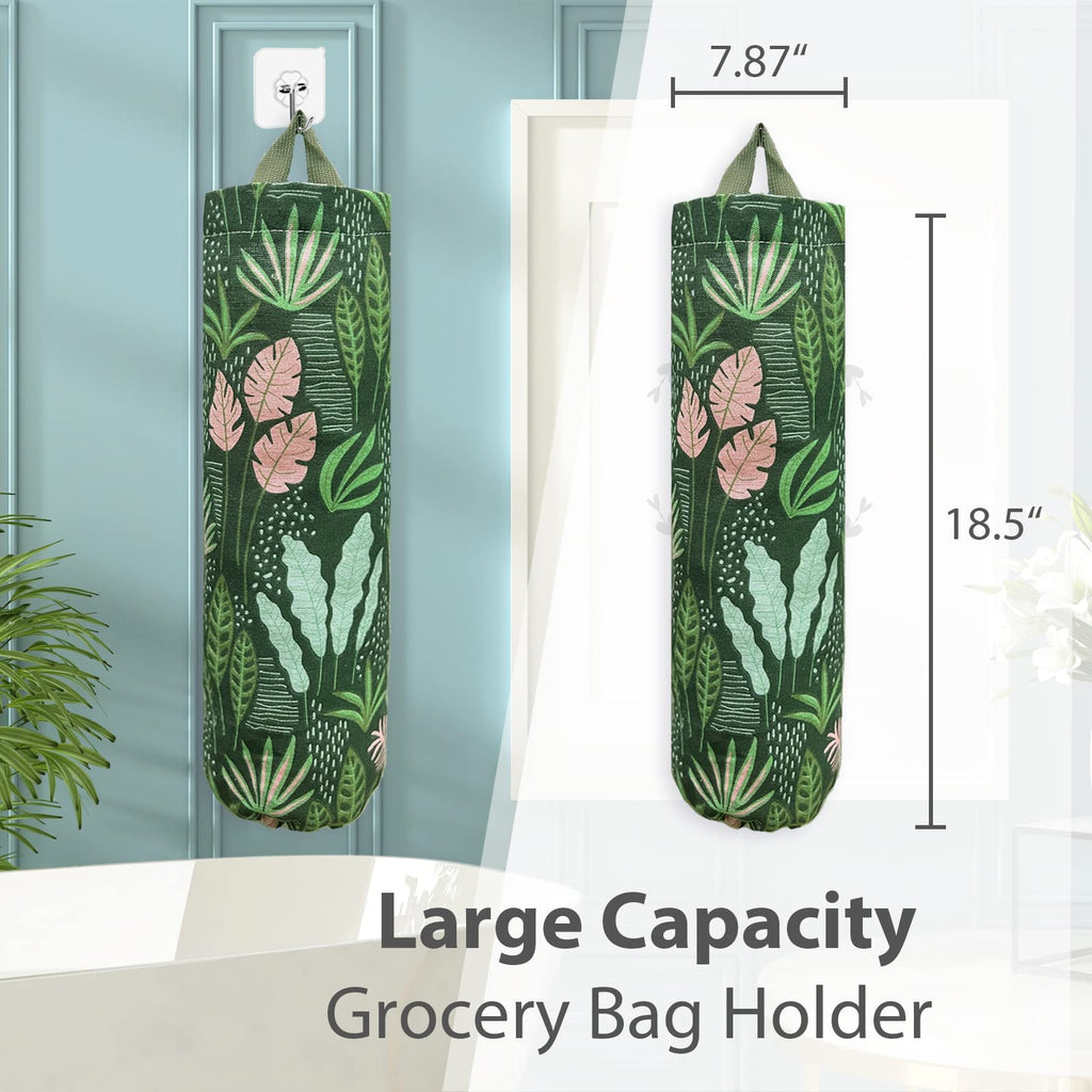 Plastic Bag Holder，Reusable Grocery Bag Holder，Wall Mount Plastic Bag Organizer Shopping Bags Carrier，Washable Large Grocery Bag Storage Dispenser for Home Kitchen Travelling Decor, 1 Pack，Alpaca