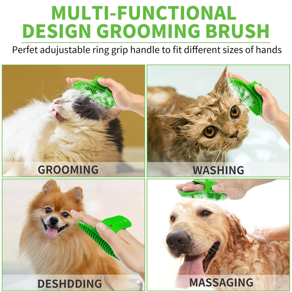 Professional 7 in 1 Dog Paw Cleaner for Dogs & Cats - Includes 1 Portable Paw Washer, 1 Bath Brush, 2 Dog Toothbrushes and 3 Absorbent Towels Note: Fits Paws up to 2 Inches Wide (Small, Black)