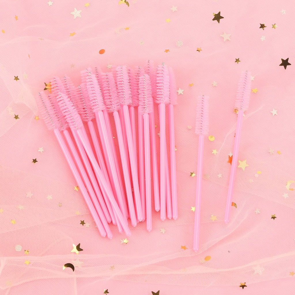 Tbestmax 500 Disposable Mascara Wands Eyelash Brush Spoolies for Eyebrow Eye Lash Extension, Makeup Brushes Applicators Kits - 5 Colors