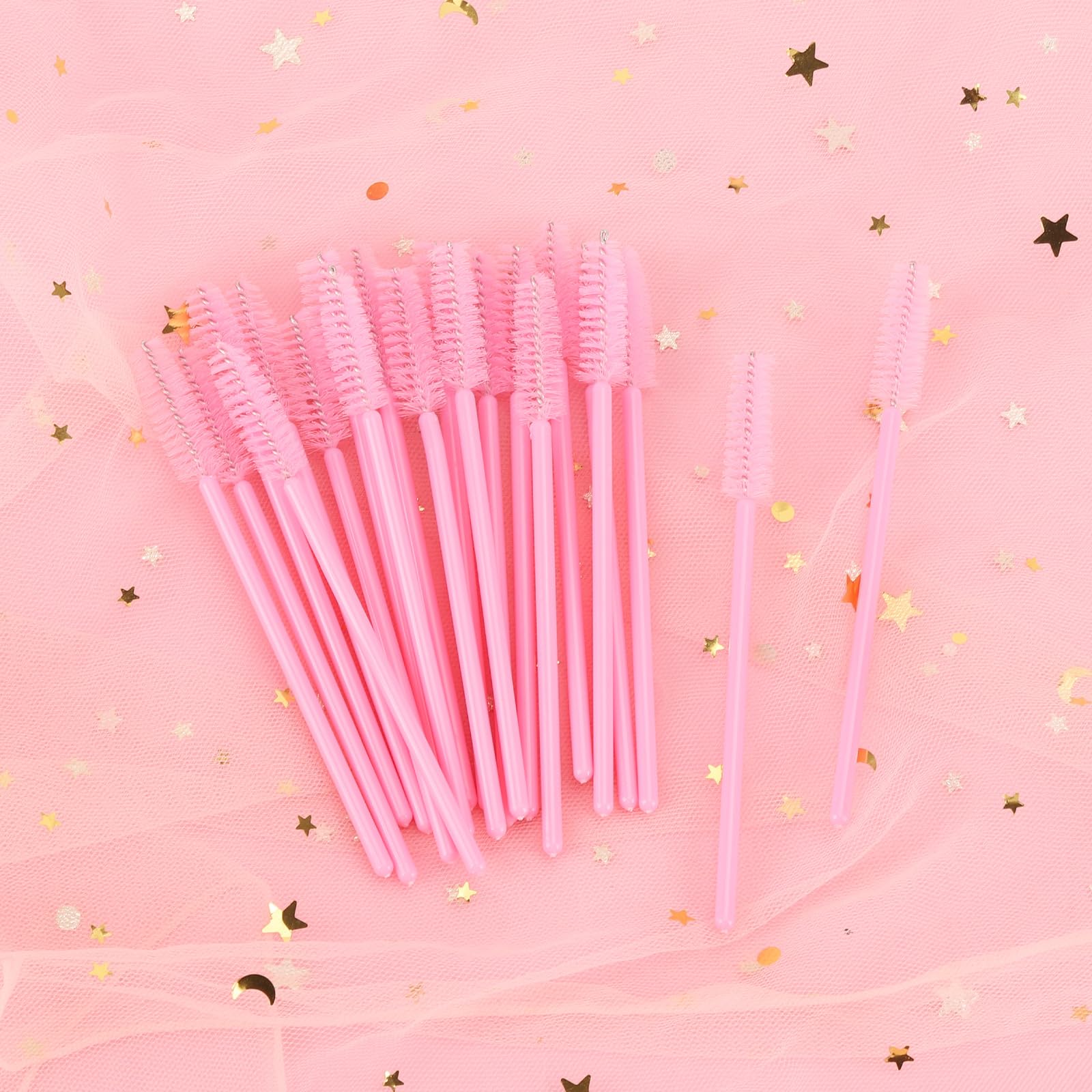Tbestmax 500 Disposable Mascara Wands Eyelash Brush Spoolies for Eyebrow Eye Lash Extension, Makeup Brushes Applicators Kits - 5 Colors