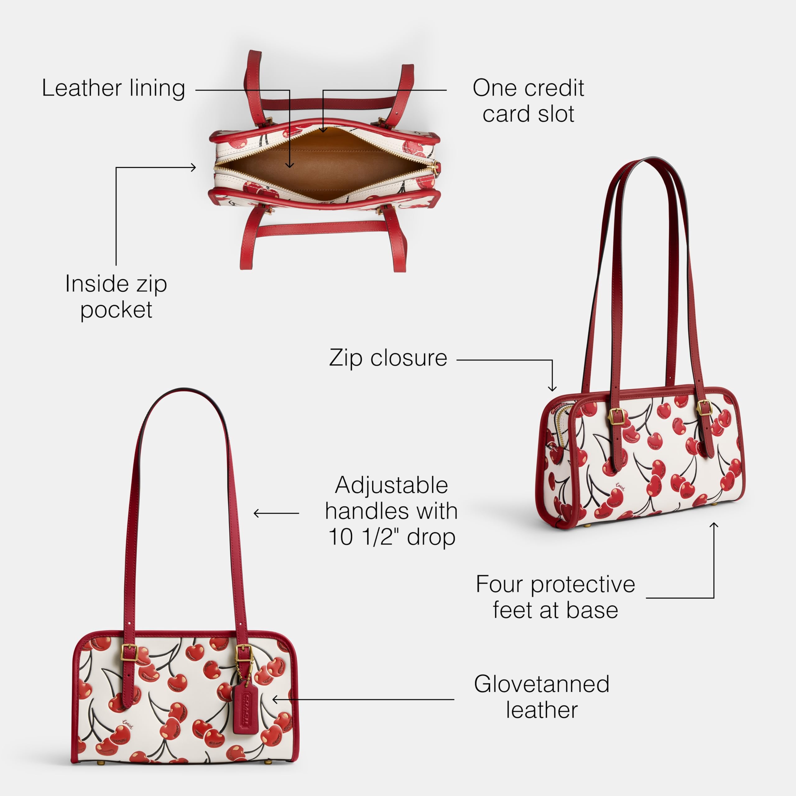 COACH Swing Zip Bag with Grommets