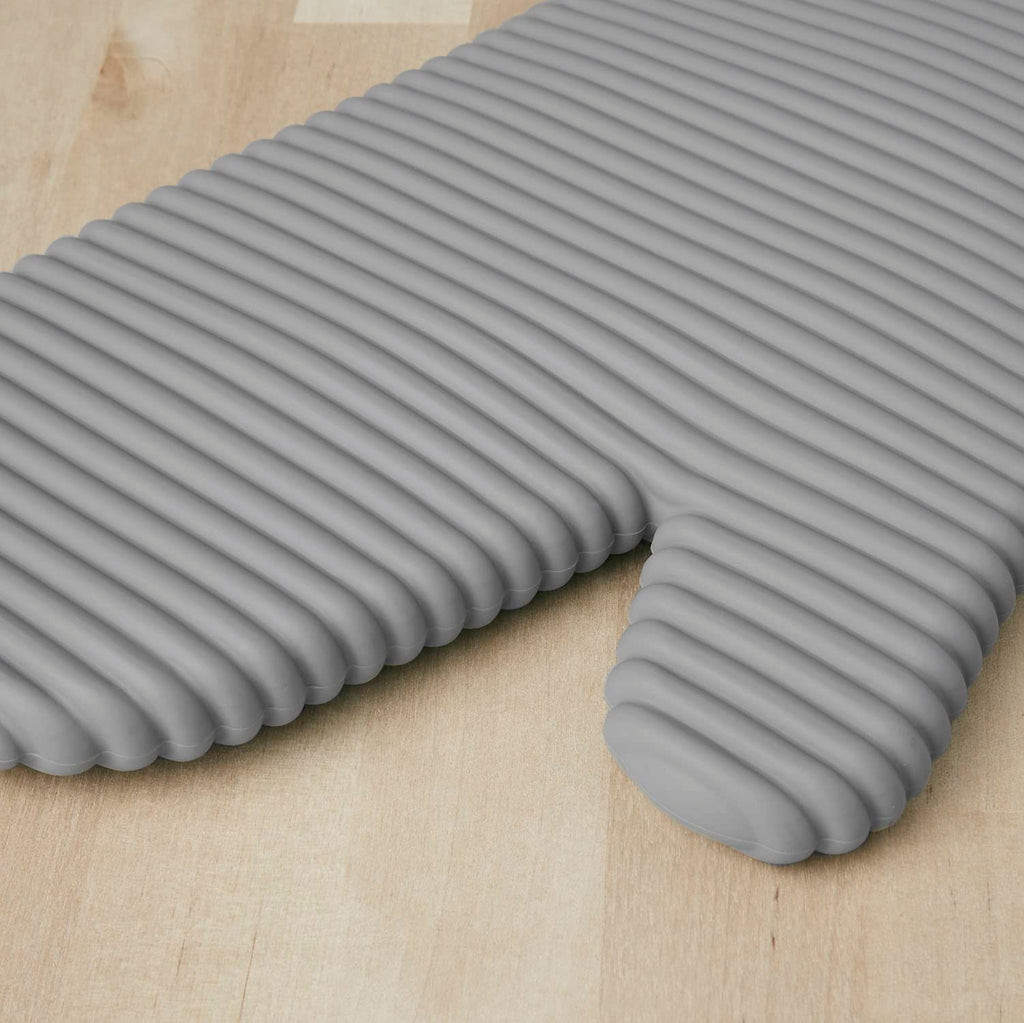 KITCHENAID Ribbed Soft Silicone Oven Mitt 2-Pack Set, 7.5"x13", Aqua Sky