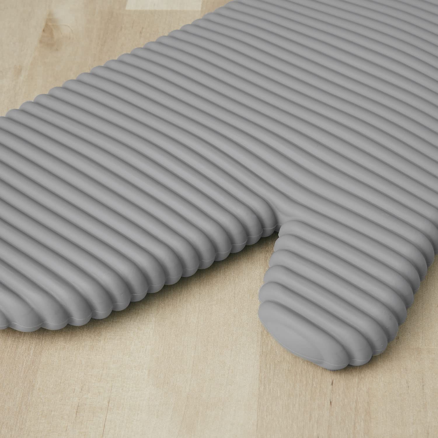 KITCHENAID Ribbed Soft Silicone Oven Mitt 2-Pack Set, 7.5"x13", Aqua Sky