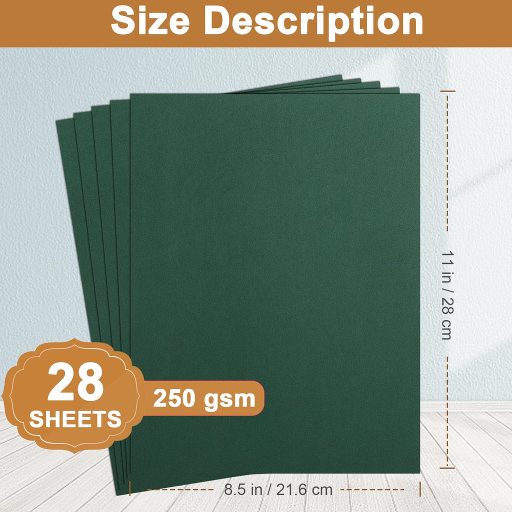 Silunkia 28 Sheets Black Cardstock 8.5 x 11 for Halloween, 250gsm/92lb Heavyweight Black Paper Card Stock for DIY Cards, Scrapbooking, Greeting Cards, Invitations, Party
