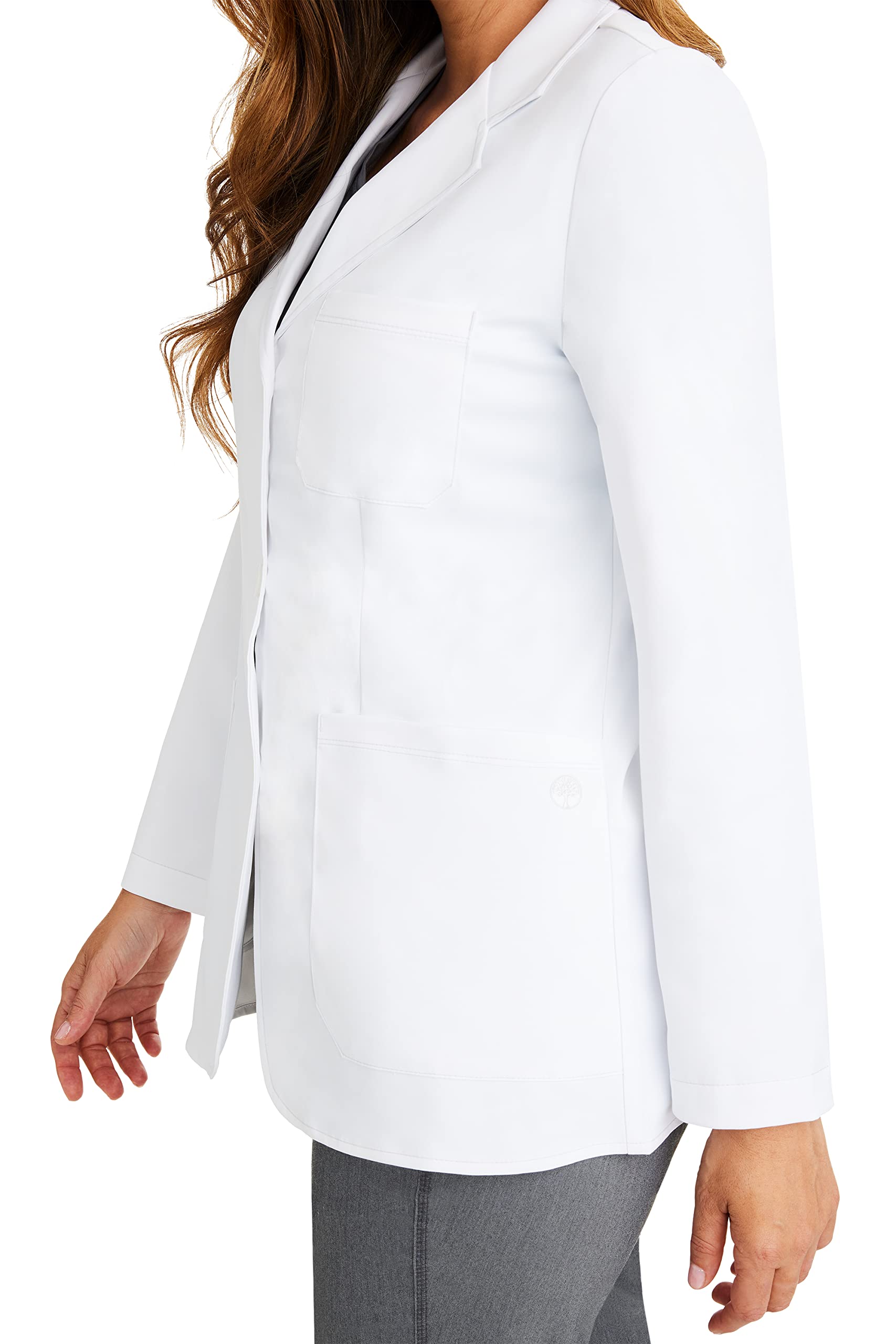 Healing Hands Women's Lab Coat with 4 Pockets, Moisture Wicking & 2-Way Stretch Fabric, Button Front Consultation Coat 5160