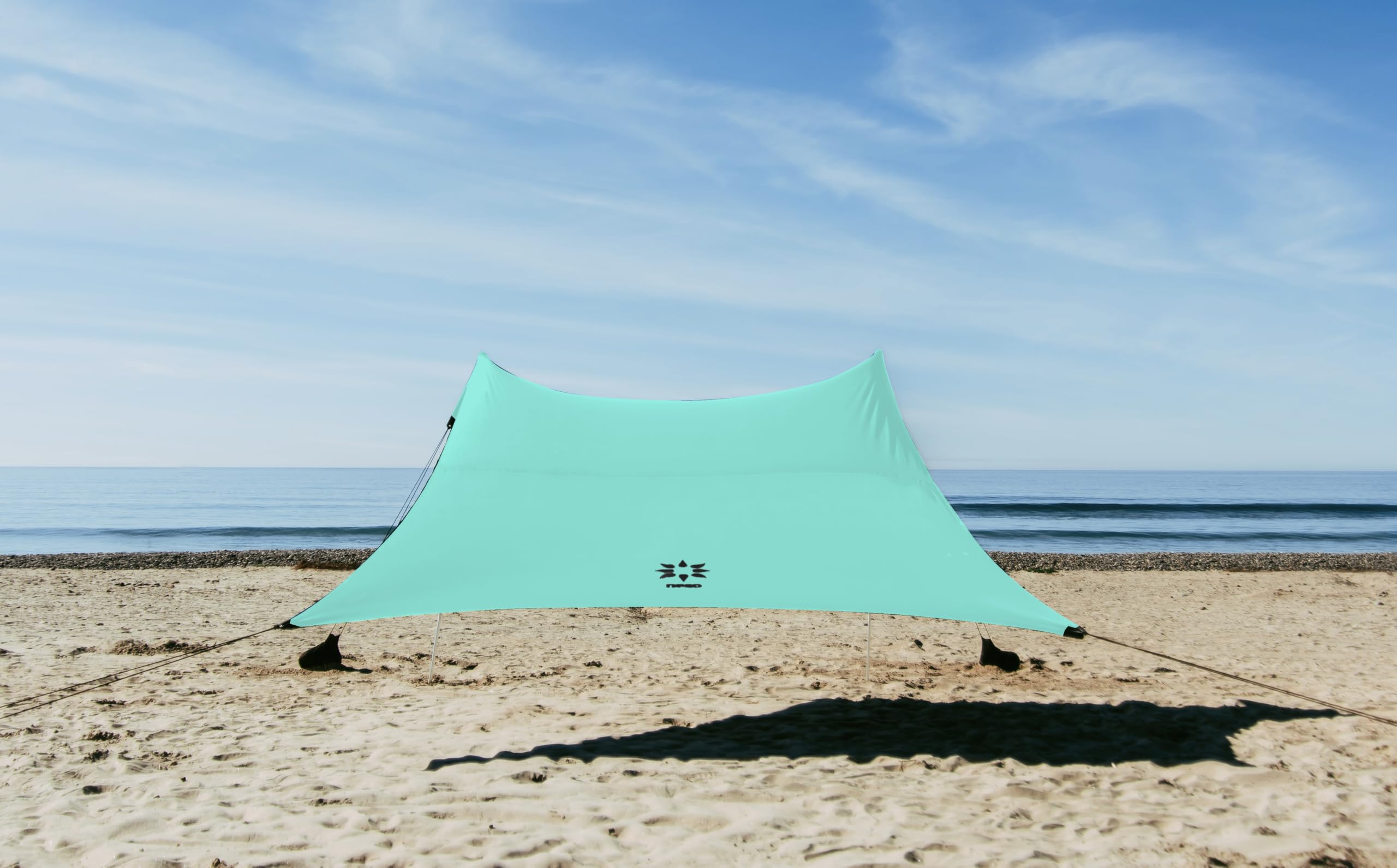 Neso Gigante Portable Beach Tent Sun Shelter - Lightweight Beach Shade Canopy - Easy Setup for Family Outings - Patented Reinforced Corners - UPF 50+ - 8ft Tall, 11 x 11ft - Save The Whales