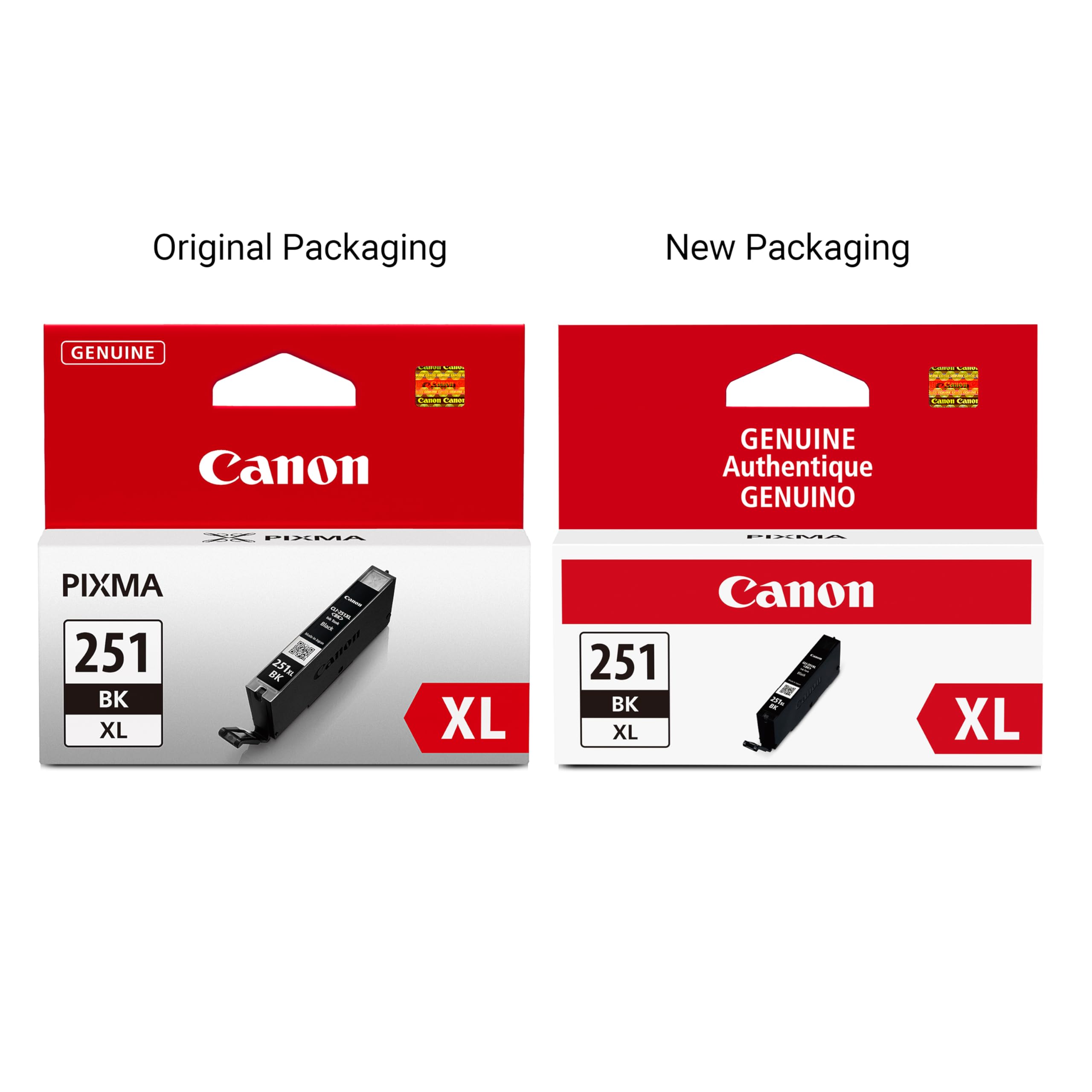 Canon CLI-251XL Genuine Black Ink Tank, Compatible with MG6320, IP7220 & MG5420, MX922, MG5520, MG6420, MG7120, iX6820, iP8720, MG7520, MG6620, and MG5620 Printers