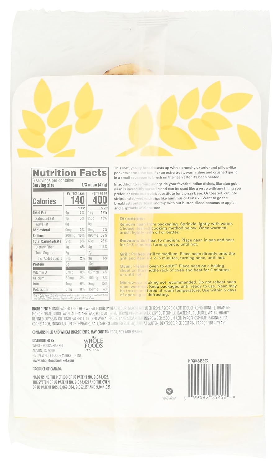 365 by Whole Foods Market Original Tandoori Naan, 8.8 OZ