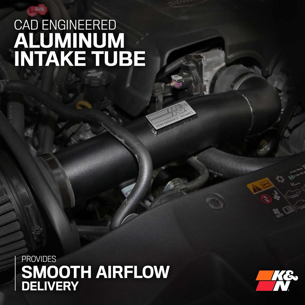 K&N Cold Air Intake System: High-Flow Air Filter, Increase Performance & Towing: Compatible with 2009-2014 Chevy/GMC/Cadillac Silverado, Suburban, Tahoe, Sierra, Yukon, Escalade, Avalanche, 57-3070