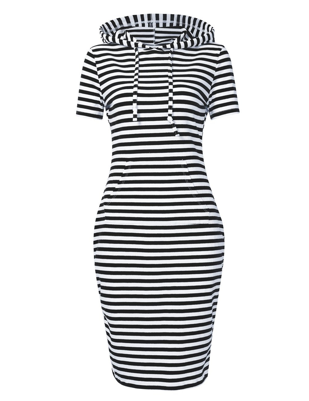 MISSKY Women's Women's Sweatshirt Hooded Dress