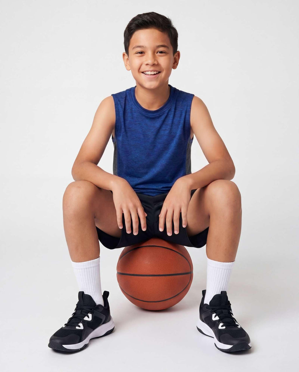 Real Essentials 5 Pack: Boys Dry-Fit Active Athletic Performance Tank Top