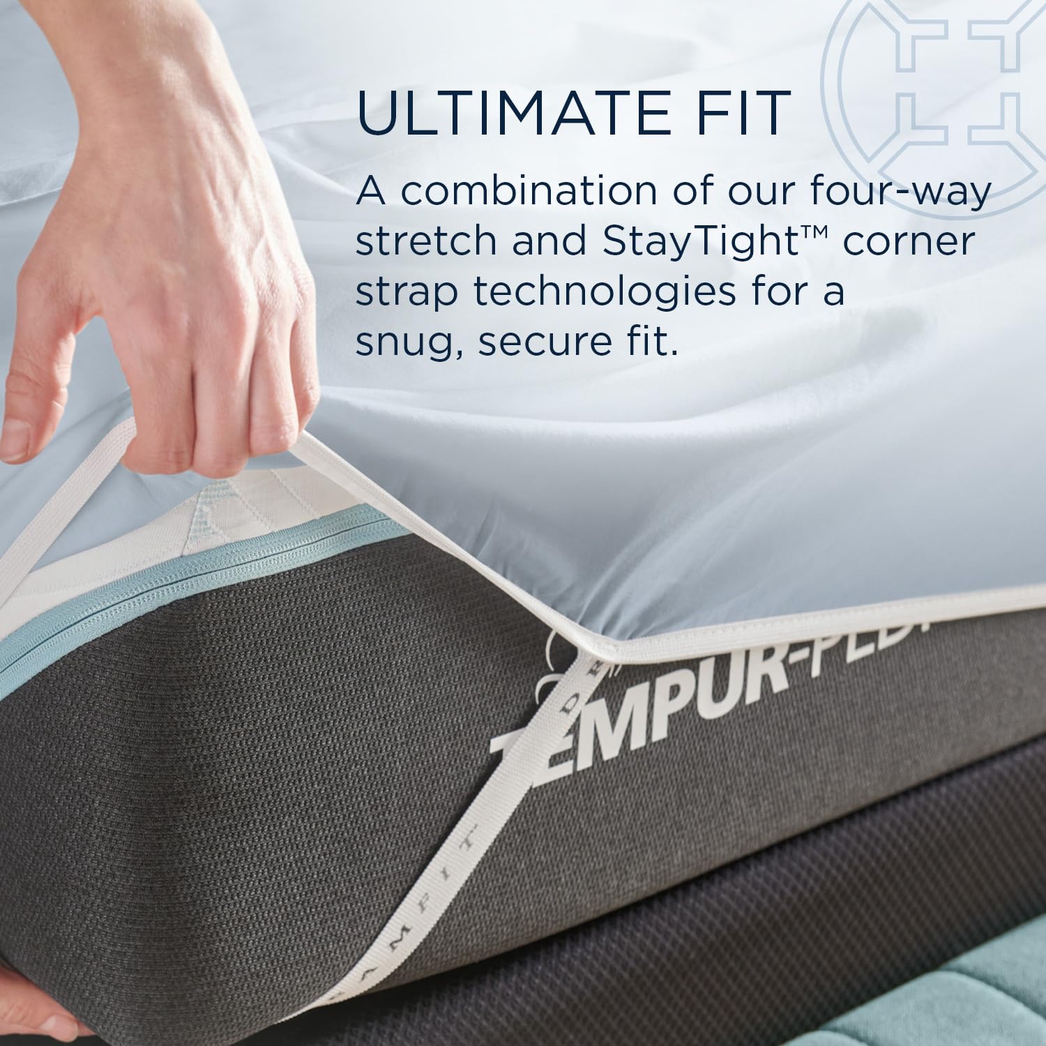 TEMPUR Classic Cotton Sheet Set Cool Gray - Twin