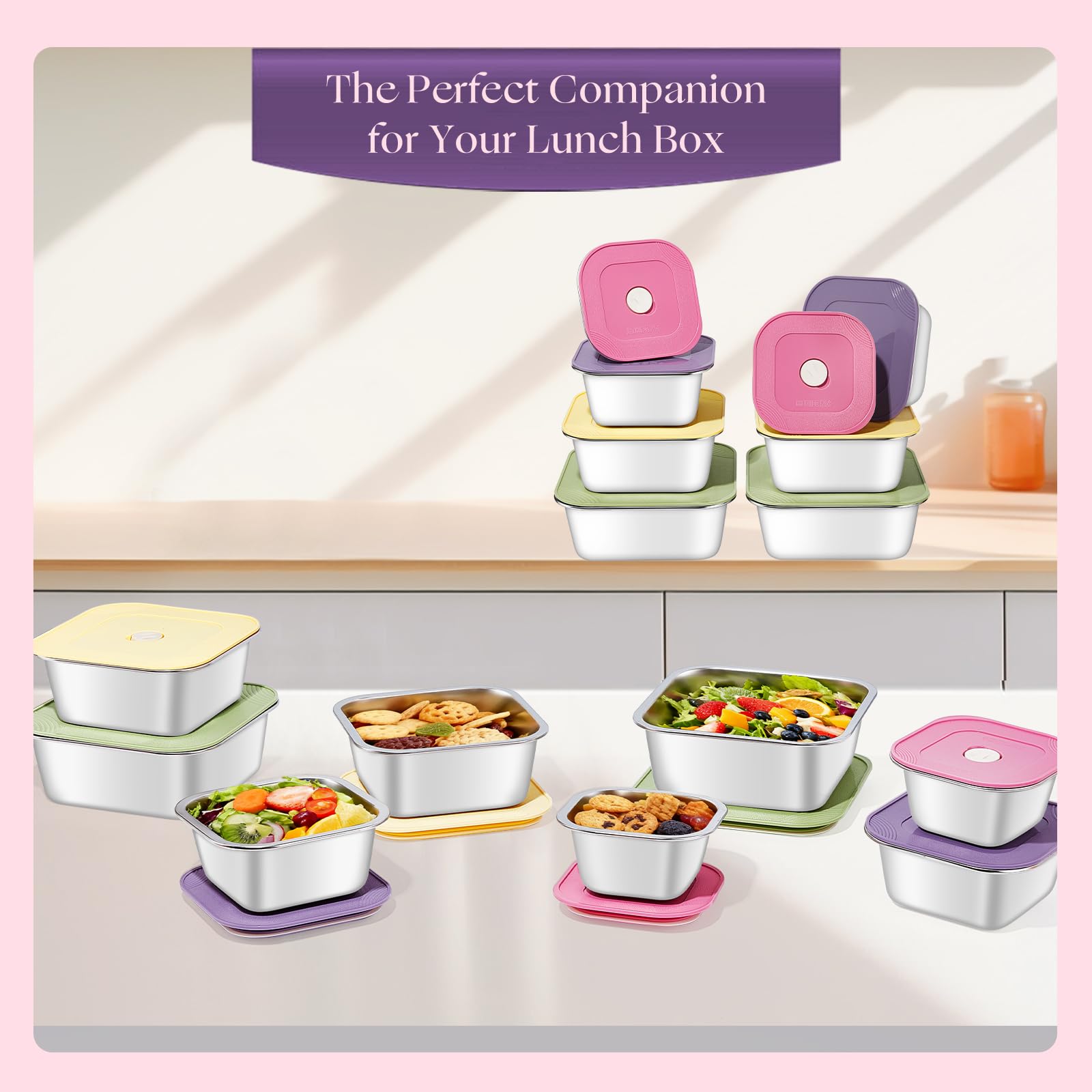 GIUOIDUO 10 Pack Stainless Steel Food Storage Containers with Leak-Proof Lids, 37oz Reusable Metal Meal Prep Lunch Boxes, Stackable, Dishwasher Safe for Snacks, Fruits & On-the-Go Meals, BPA-Free