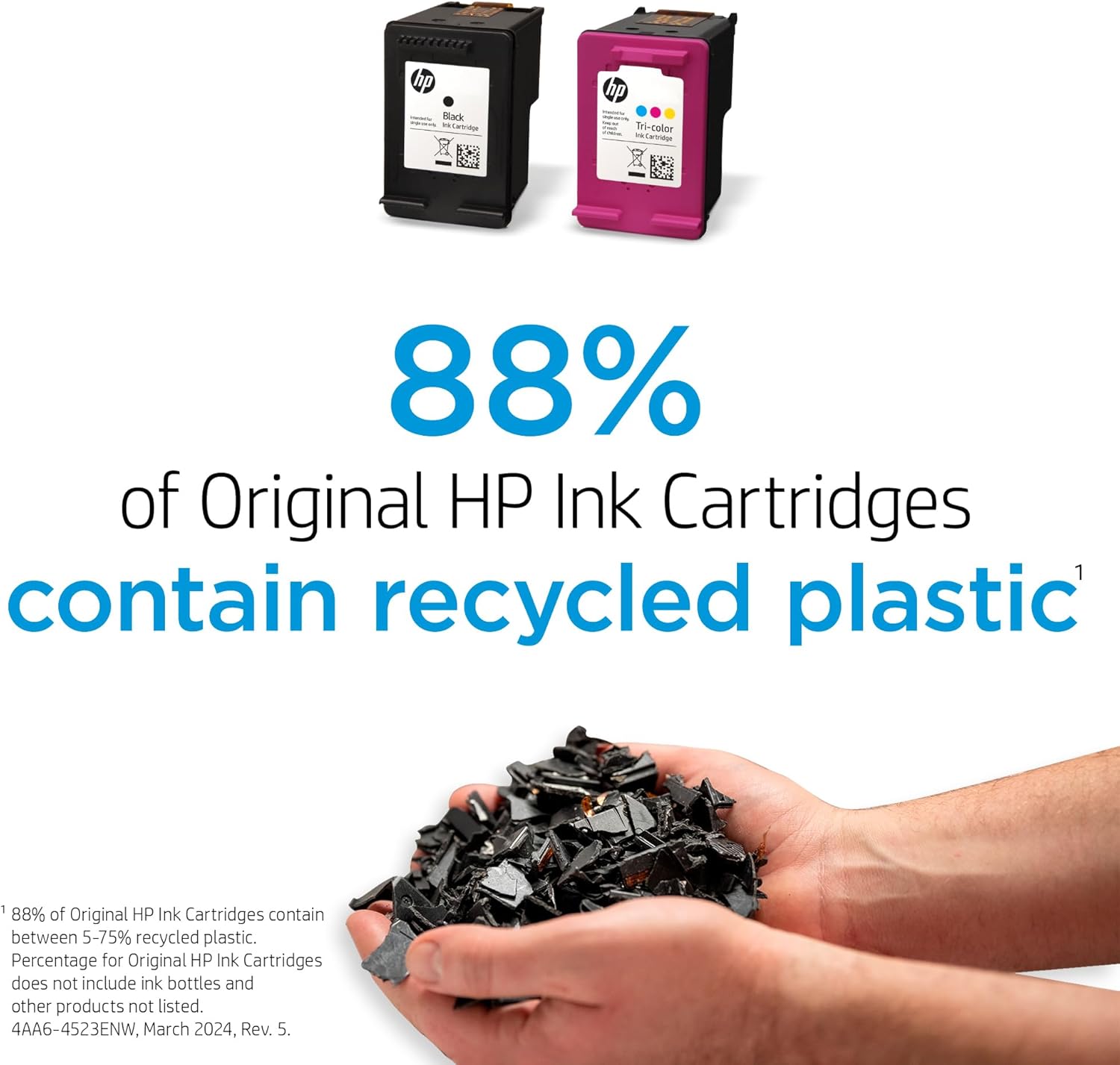 HP Original 61 Tri-Color / 61XL Black Ink Cartridges (2-Pack) | Works DeskJet 1000, 1510, 2050, 2500, 3000, 3510 Envy 4500, 5530