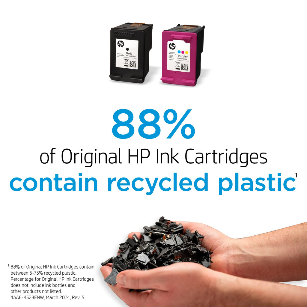 HP 65XL Tri-Color High-Yield Ink Cartridge | Works with AMP 100, DeskJet 2600, 3700; Envy 5000 | Eligible for Instant Ink | N9K03AN