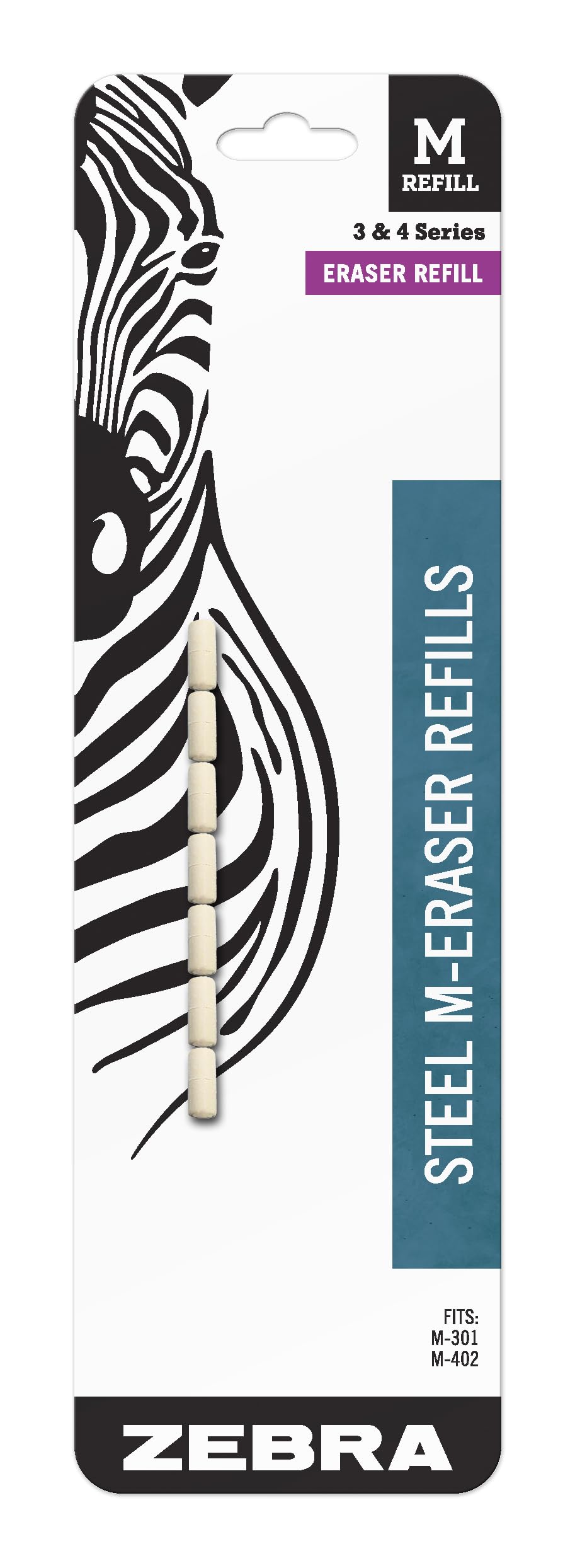 Zebra Pen, STEEL M-301 Mechanical Pencils, 0.5mm Fine Point, Refillable Lead, Stainless Steel Barrel, Built-in Eraser, Durable Clip, Lightweight Precision Pencil for School, Office, 2-Pack (54012)