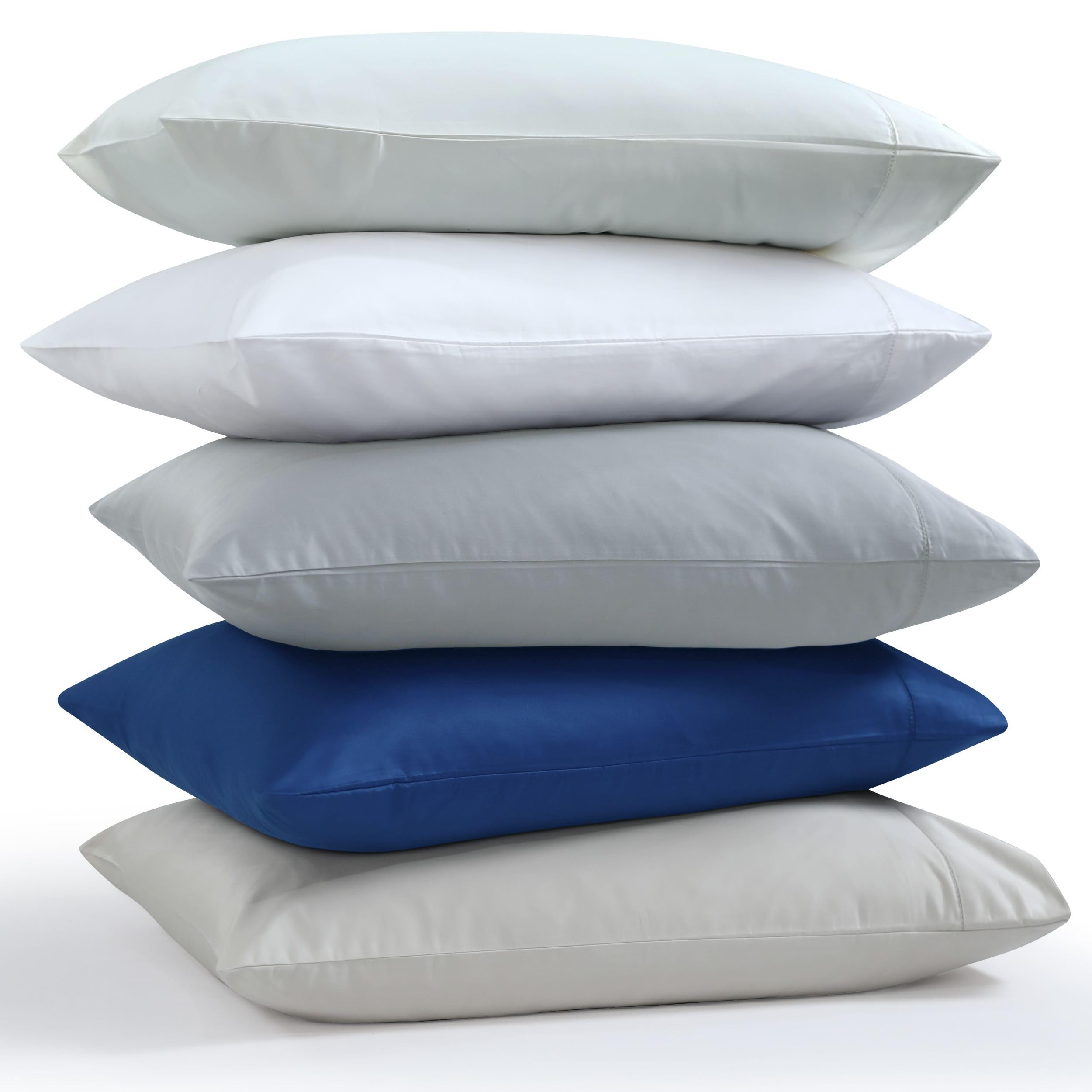 Tribeca Living 1000 Thread Count Egyptian Cotton Sheets King Size - Silky Smooth Sateen Weave for Luxurious Sleep - 22 Inch Deep Pocket 4-Piece Set in Classic Blue