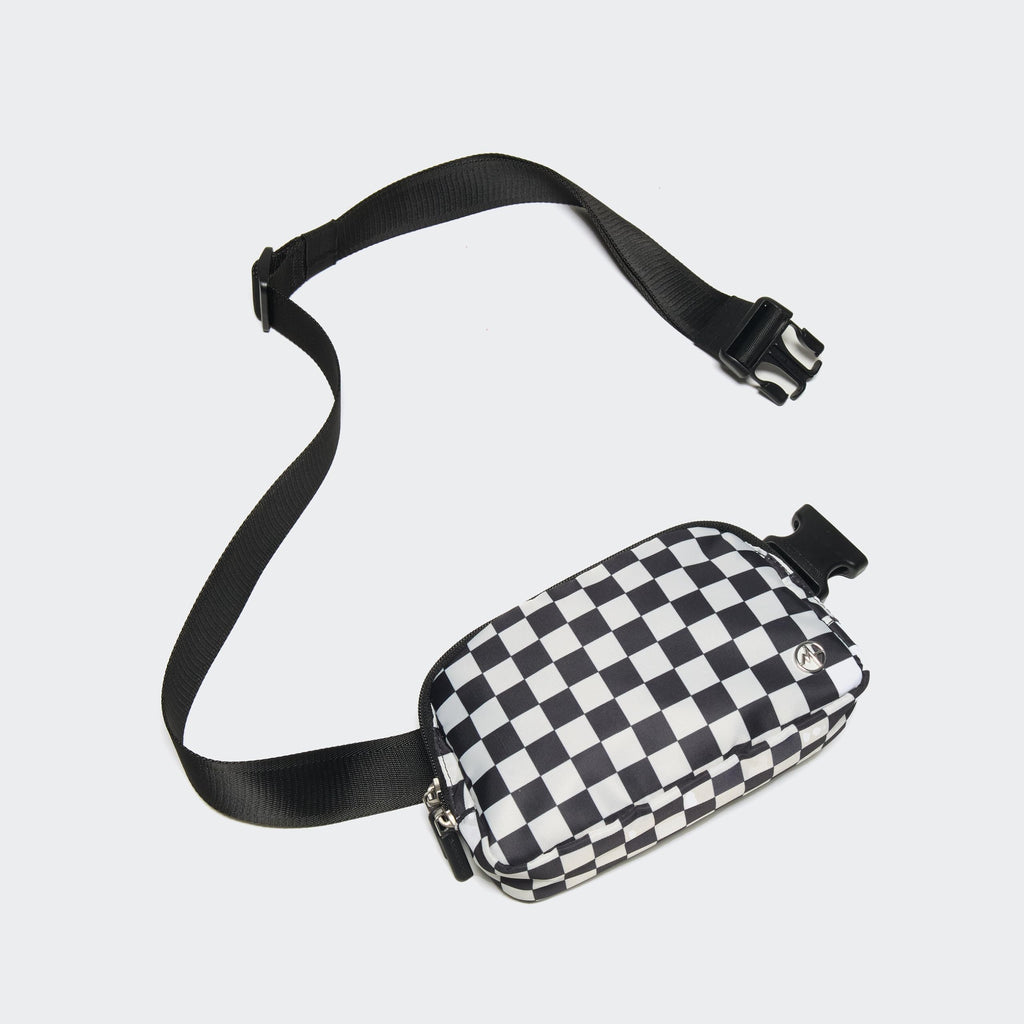 Pander Two Way Zipper Fanny Pack Nylon Everywhere Belt Bag for Women, Water Repellent Waist Packs, Crossbody Bags with Adjustable Strap (Black).