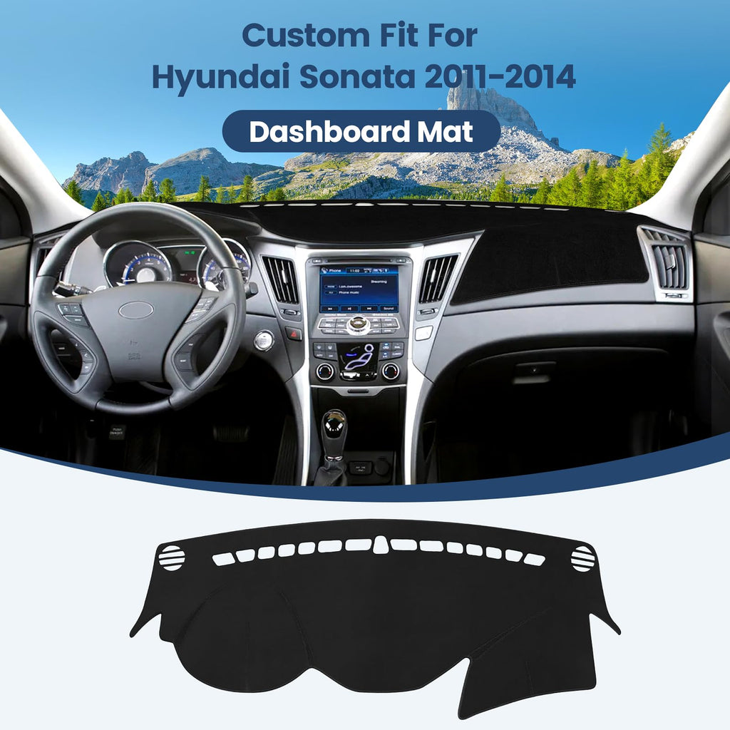 Dashboard Cover Mat Custom Fit for Mazda3 Hatchback, Sedan 2019-2024 2025 2026 (Without HUD) Dash Cover Nonslip Dash Mat Protector Sunshade No Glare Black