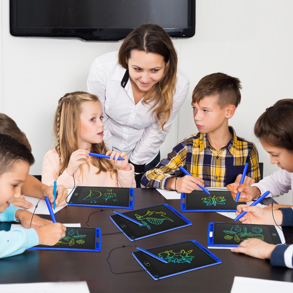 Zhehao 32 Pcs LCD Writing Tablet for Kids Bulk 8.5 Inch Colorful Doodle Board Tablet Erasable Doodle Pad Educational Toy Birthday Easter Gift for Boys Girl Age 3-10(Black)