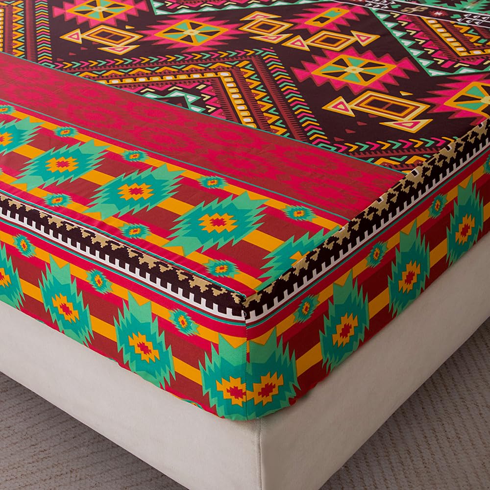 Bedding Fitted Sheet with Deep Pocket,3D Pattern Printed Fabric Bed Sheets (Black Butterfly,Twin)