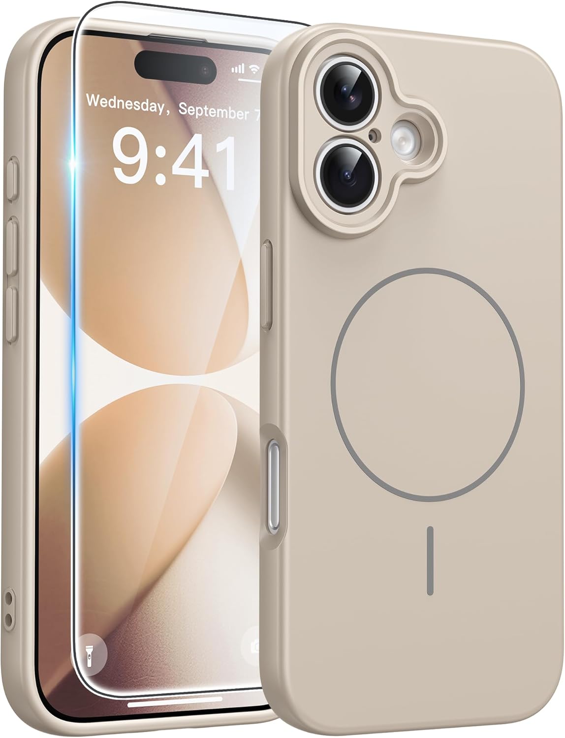 FNTCASE for iPhone 17 Case: [Compatible with Magsafe] Translucent Matte Cases with [Full Camera Protection] [Screen Protector] Military Grade Shockproof Protective Phone Cover - Light Purple