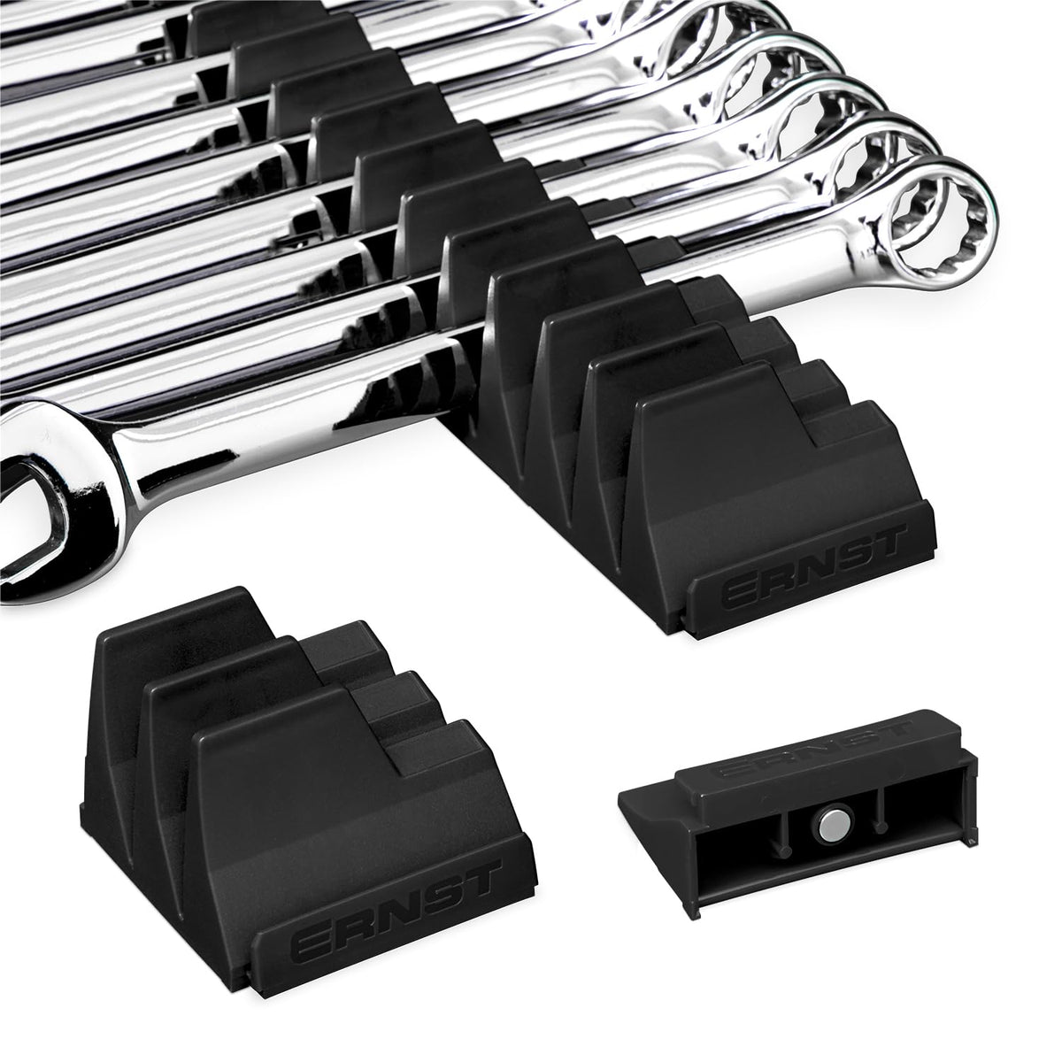 Ernst Manufacturing Wrench Pro - Modular Wrench Organizer for 40 Tools with Magnetic Base (Patented) - Made in the USA