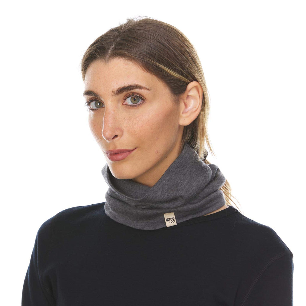 100% Merino Wool - Midweight Neck Gaiter - Skiing Neck Warmer - Winter Face Mask - Multipurpose Headwear